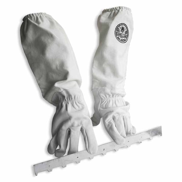 Good Land Bee Supply Natural Cotton and Sheepskin Beekeeping Gloves & Beehive Frame Spacer (Large) GL-GLV-SPCR-LG - main